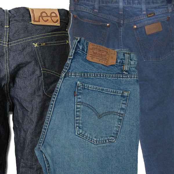 Vintage Lee, Levi Wrangler Jeans Mix - Dust Factory Vintage