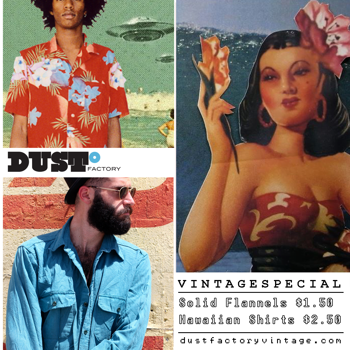 Special on Vintage Flannels & Hawaiian Shirts
