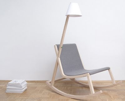 Rocking Chair Powers Its Attached OLED Lamp